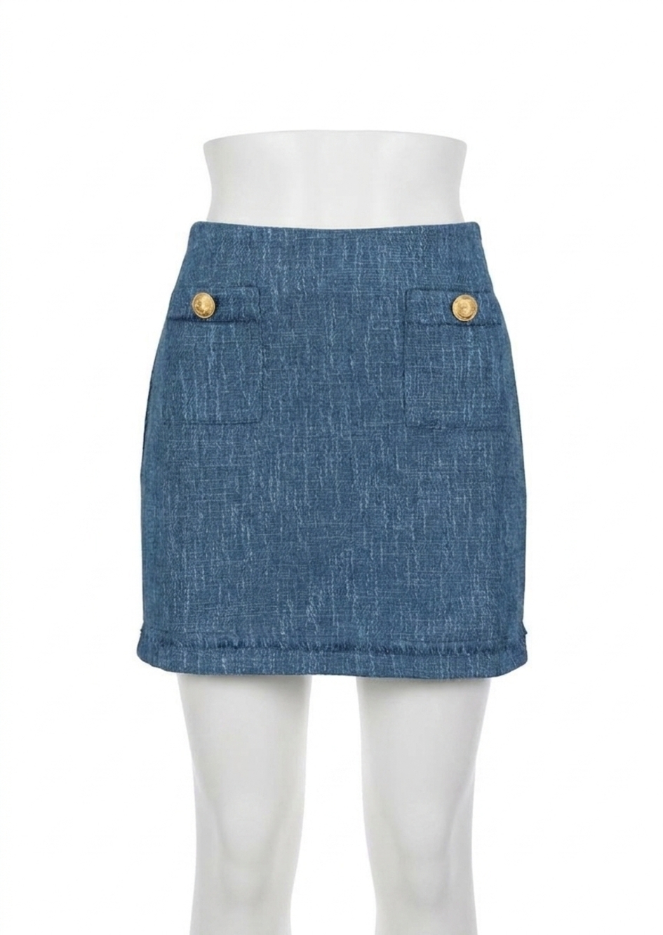 NEW BISHOP + YOUNG women's tweed skirt in blue